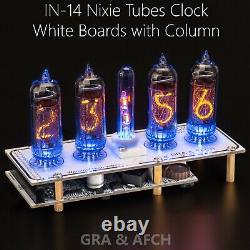 In-14 Nixie Tubes Horloge 4 Tubes Avec Colonne Et Chaussettes Slotmachine White Boards