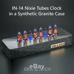 In-14 Tubes Nixie Horloge En Synthétique Granite Cas Divergence Mini-mètre