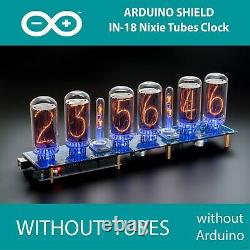 In-18 Arduino Shield Nixie Tubes Horloge Avec Colonnes 12/24h Slotmachine Aucune Tubes
