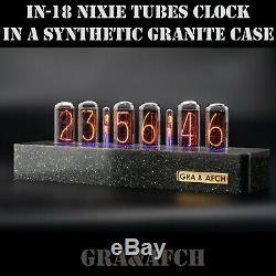 In-18 Tubes Nixie Horloge Synthétique Granite Case Sync Gps. Livraison 3-5 Jours Gratuit