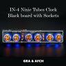 In-4 Nixie Tubes Clock Black Board Avec Sockets Temp. F/c 12/24h Slot Machine