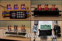 Kit Bricolage Numitron Iv-9 Tubes Horloge Steampunk + Led Rvb + Télécommande + Cas Nixie Era