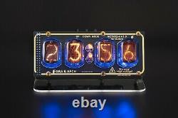 Kit In-12 Nixie Tube Clock Gold Acrylic Stand With Options Black Board 4 Tubes