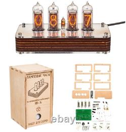 Kit d'assemblage Horloge lampes à décharge de gaz avec tubes Nixie IN-14 Boîtier en bois