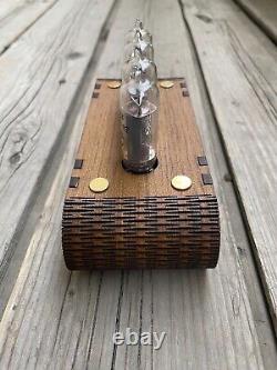 Kit d'horloge Nixie IN14 Gofra (avec tubes) et boîtier en bois. 24 H. F