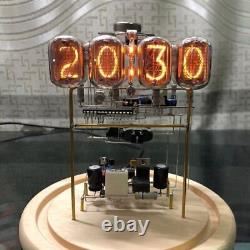 Kit d'horloge à tube à vide Nixie IN-12 classique vintage avec boîtier en verre rond non assemblé.