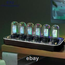 Montre horloge électronique à tube Nixie LED personnalisé en couleur RVB à 6 chiffres