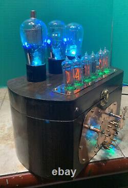 Nixie Clock In-14 Tube. Steampunk. Working Lighted Gear Train Et Tubes Vintage