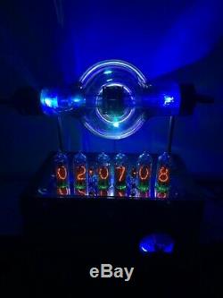 Nixie Horloge In-14 Steampunk. Rvb Lit Radiotron Tube Ux-850. Ezekiel Modèle Anneau