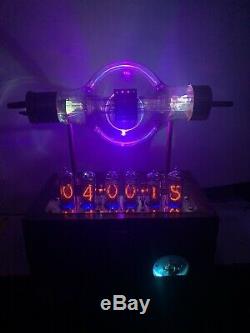Nixie Horloge In-14 Steampunk. Rvb Lit Rca 860 Tube. Ezekiel Modèle Anneau