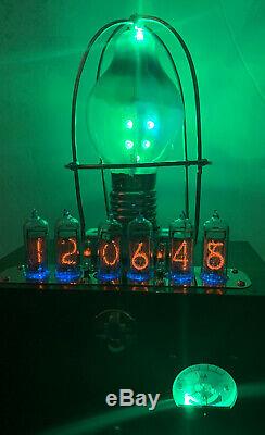 Nixie Horloge In-14 Tube. Le Style Steampunk. Rvb Lighted Laiton Tube Tungar Enclosed