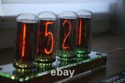 Nixie Tube Horloge Comprennent 4x In-18 Tubes Et Contreplaqué Cas Transparent Rétro Vintage