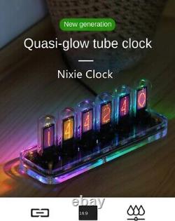 Nouveau Rgb Glow Nixie Tube Clock Mobile App Editable Ips Display Pictures Moderne