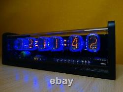 Numitronix 6x In12 Nixie Horloge, Boîtier En Fibre De Carbone, Led Bleue, Alarme. Sucre À Vapeur