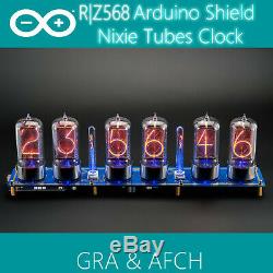 Rz568 Shield Arduino Extra Large 6 Tuyaux Nixie Clock 6 En Option Tuyaux