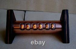 Tobleron Nixie Clock With In17 Tubes Copper Case Steampunk Par Monjibox
