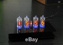 Tube Nixie Horloge Avec 4 Pièces Tubes Z570m Avec Rétro-éclairage Rgb Alarme Et Carillon