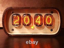 Tube Nixie IN-12 Horloge Lampe Vintage Rétro fabriquée en URSS Boîtier en bois Assemblée