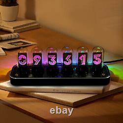 Tube électronique LED Nixie à 6 chiffres avec affichage complet des couleurs RGB, horloge montre personnalisée