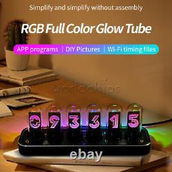 Tube lumineux RGB pleine couleur 6 chiffres montre tube Nixie électronique LED personnalisé