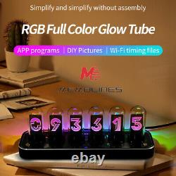 Tube lumineux RVB à couleur complète, horloge de montre à tube Nixie électronique à 6 chiffres personnalisée