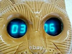 Vintage Space Age Soviet Electronika Ceramic Clock Cat Nixie Tube Clock. Rare