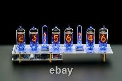 Z573m White Nixie Tubes Clock Musique Usb Arduino Comp. Temp F/c Gra & Afch