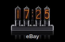 Zin18 In-18 Nixie Tube Clock Classique Argent Boîtier En Aluminium Wifi Android / Iphone